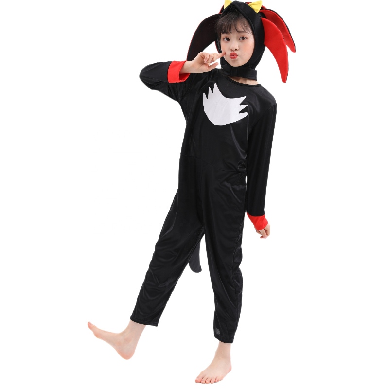 Het försäljning högkvalitativ Sonic The Hedgehog Jumpsuits Halloween Cosplay Costume för pojkar och flickor