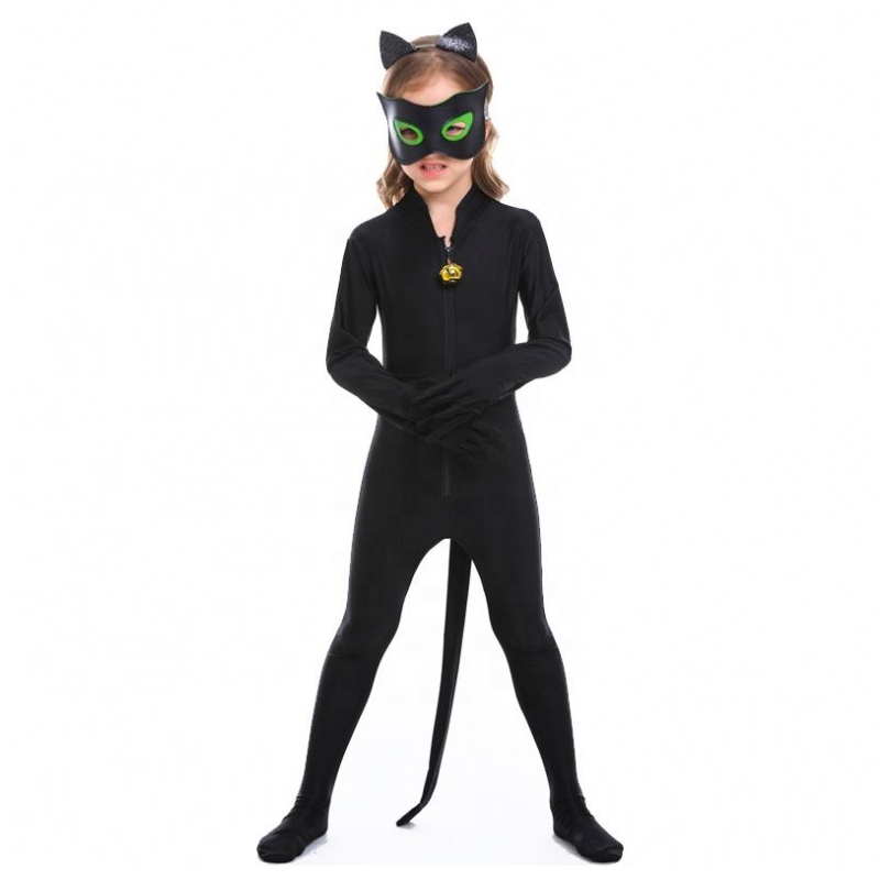 Hot Halloween Children's The Bat Man Cosplay Costumes Girls Cat Woman Kids Superhero Costumes