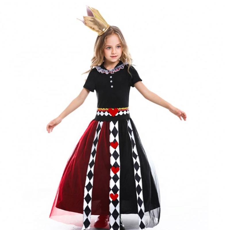 Hot Halloween Children's Movie Costumes Girls Alice's Adventures in Wonderland the Red Queen Costume