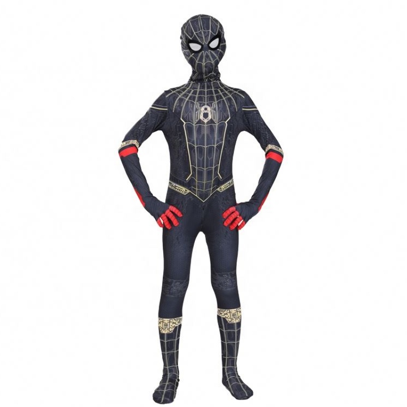 Fancy Jumpsuit vuxen och barn halloween cosplay bodysuit röd svart spandex 3d tryckt kläd spindel man spiderman kostym