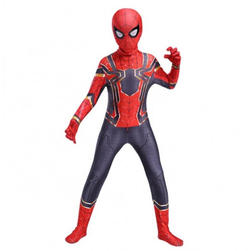 Red Spiderman Jumpsuit Cosplay Costume for Children Clothing Set Spider Man Suit