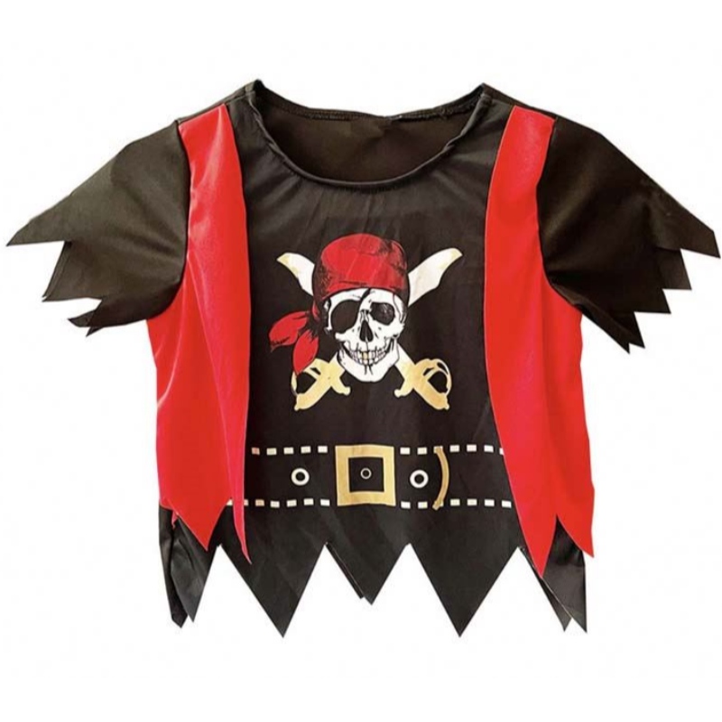 Halloween Rollspelklänning Set Boys Kids Pirate Costume med Eyepatch Pirate Cutlas DGHC-079