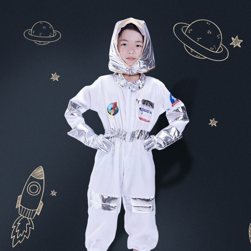 Boy Girl Halloween Costume Jumpsuit Cosplay Astronaut Costume for Kids HCBC-025