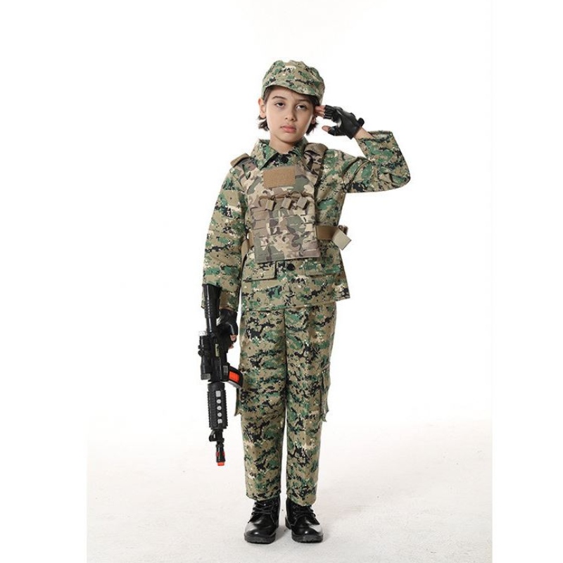 Halloween Carnival Costumes Children's Anti-Terrorist Special Uniforms Cosplay olika professionella uniformer