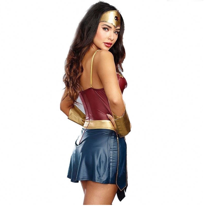 2021 Party Sexy Wonder Woman Halloween kostym för vuxen