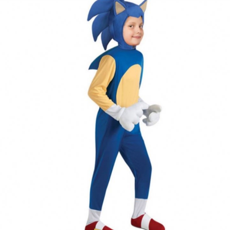 Onic Halloween Children's Costume Sonic The Hedgehog Cartoon Sonic Boy Cosplay Game Performance Costume