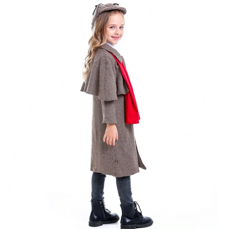 Girl Boy Detective Sherlock Holmes Rollspel Sherlock Holmes Costume för ChildHCBC-012