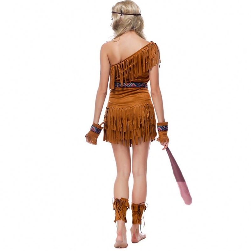 Halloween kvinnor Pocahontas Huntress Native Indian Costume