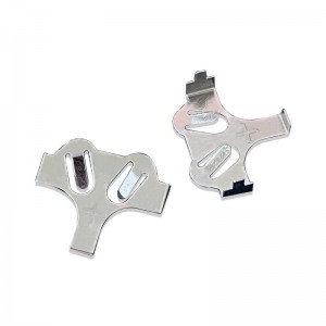 Button Cell CR2032 Batterilhållare Precision Nickelpläterad batterimärkning Stabil 3V 0,25 mm