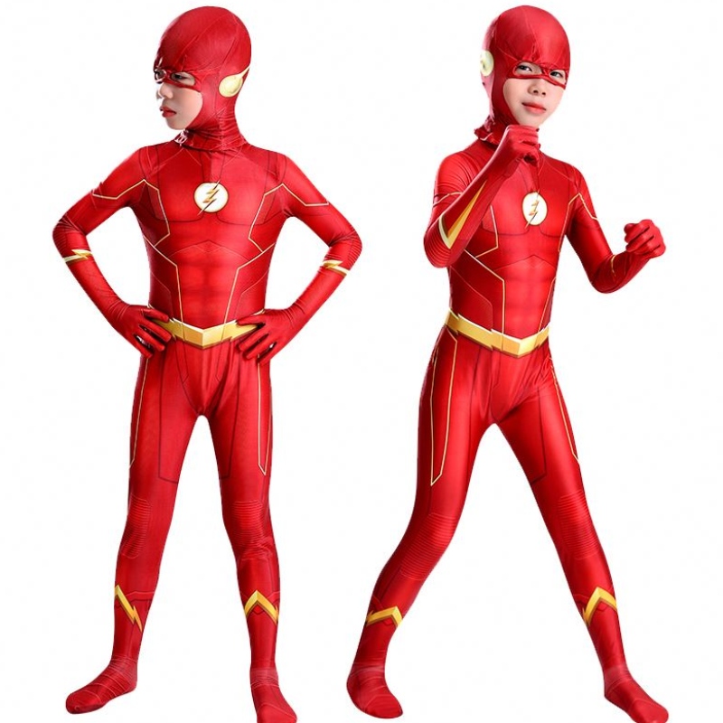 Barn kostym halloween karneval kostym fabrik varm försäljning flash cosplay bodysuit