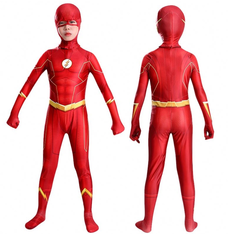 Barn kostym halloween karneval kostym fabrik varm försäljning flash cosplay bodysuit