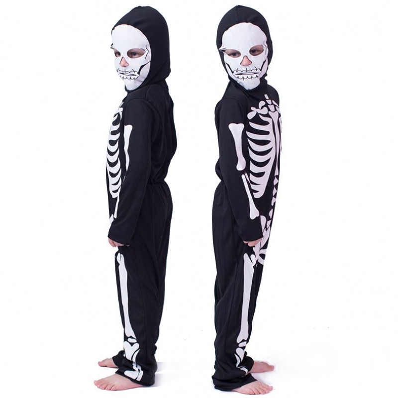 Halloween Fearome Dress Up Skeleton Girl Boy Kids Bones Costume HCVM-002