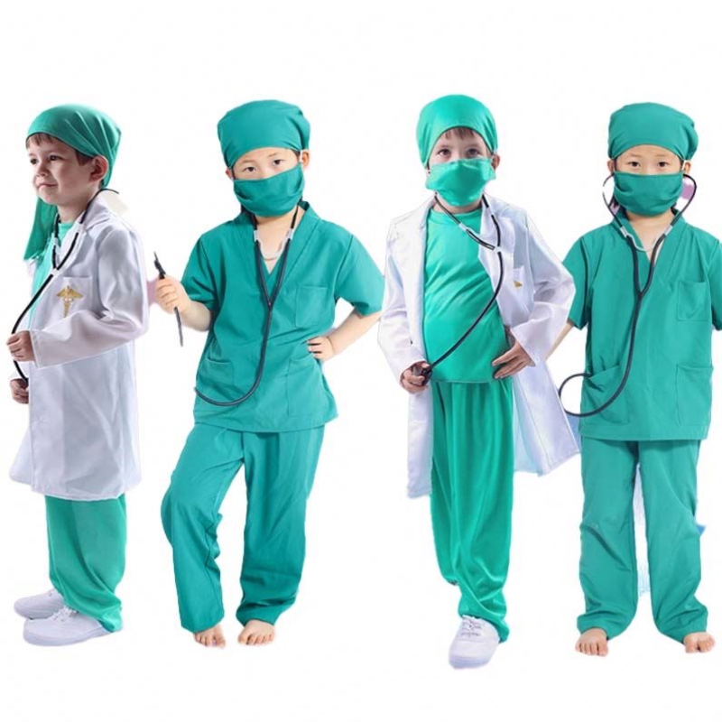 Temaparti Masquerad Show Role Play Professional Doctor Nurse Child Doctor Costume HCBC-004