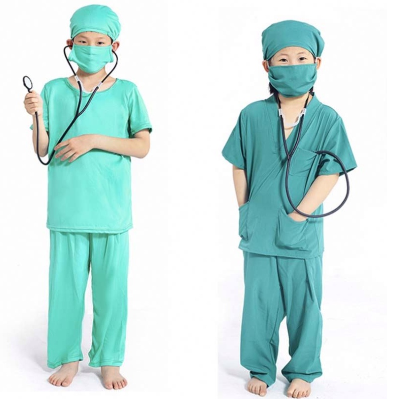 Temaparti Masquerad Show Role Play Professional Doctor Nurse Child Doctor Costume HCBC-004