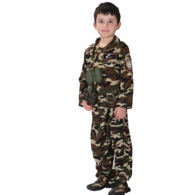 Pojkar soldat kostym militär uniform kostym barn armé kostym hcbc-010