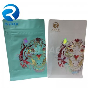 Pocket blixtlås platta bottenväskor med UV -stämpling