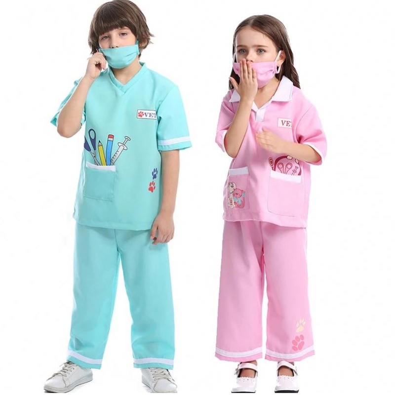 Dr Uniform Animal Doctor Veterinarian låtsas Play Dress Up Set Halloween Costumes With Medical Kit HCBC-013