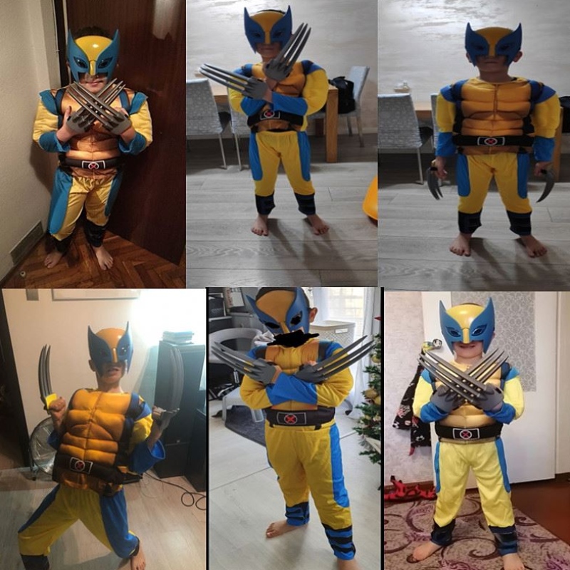 Barn järn vargdräkt cosplay pojkar superhjälte fest fantasy barn födelsedag halloween/carnival gåva