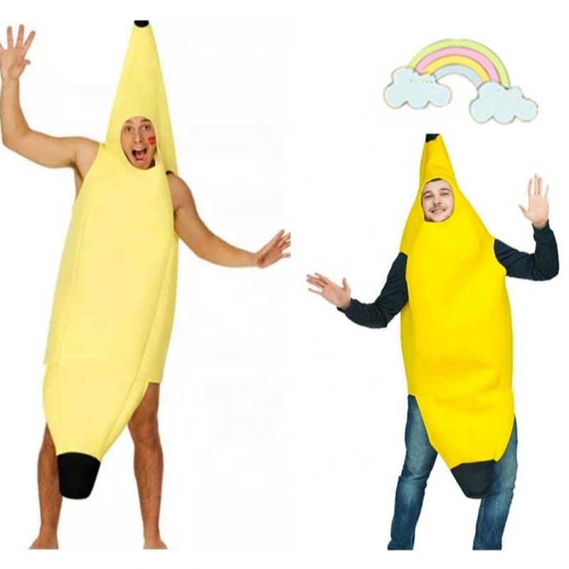 Cosplay Creations Appealing Banana Costume Adult Deluxe Set för Halloween Dress Up Party och Rollplay Unisex Banana Costume