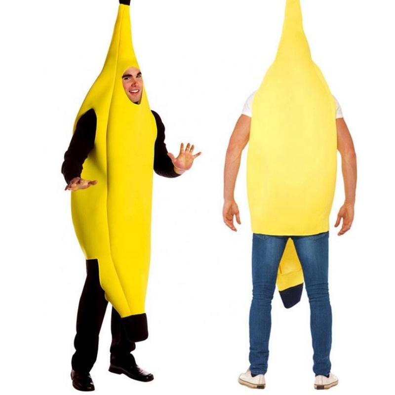 Cosplay Creations Appealing Banana Costume Adult Deluxe Set för Halloween Dress Up Party och Rollplay Unisex Banana Costume