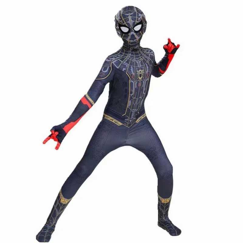 Barndräktkompatibel superhjälte kostym -duits Kids Halloween Cosplay Costumes 3D Style Spiderman Suit for Kids