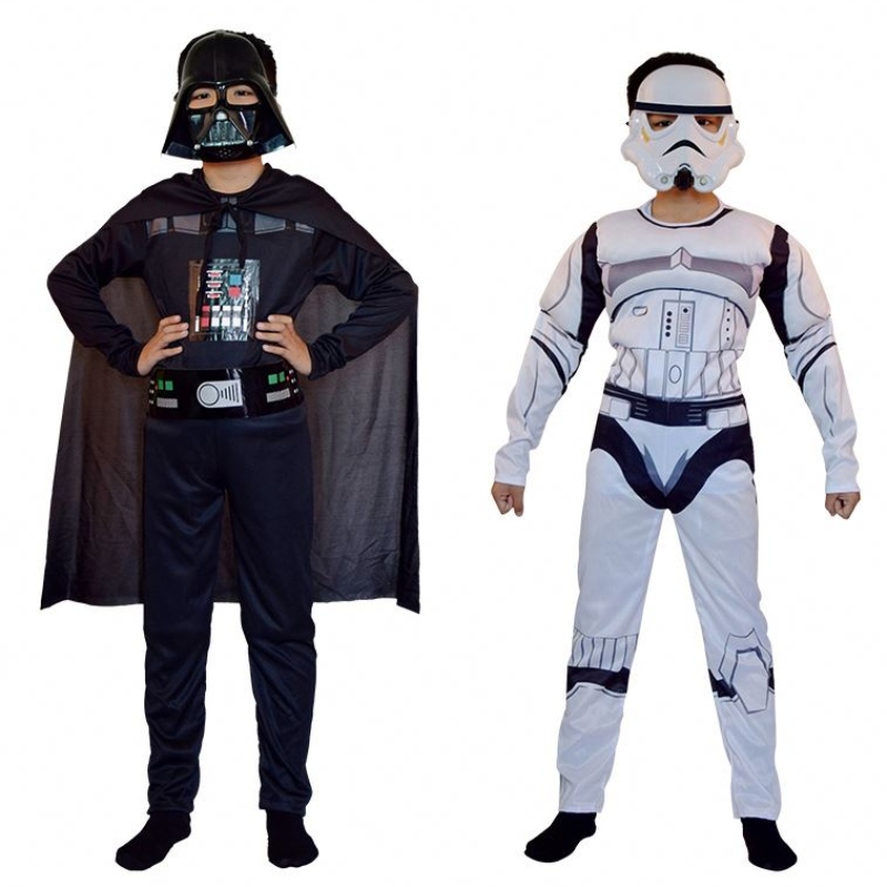 Trooper Skywalker Cosplay Costume Kids Boys Halloween Carnival Party Clothes Cape Mask