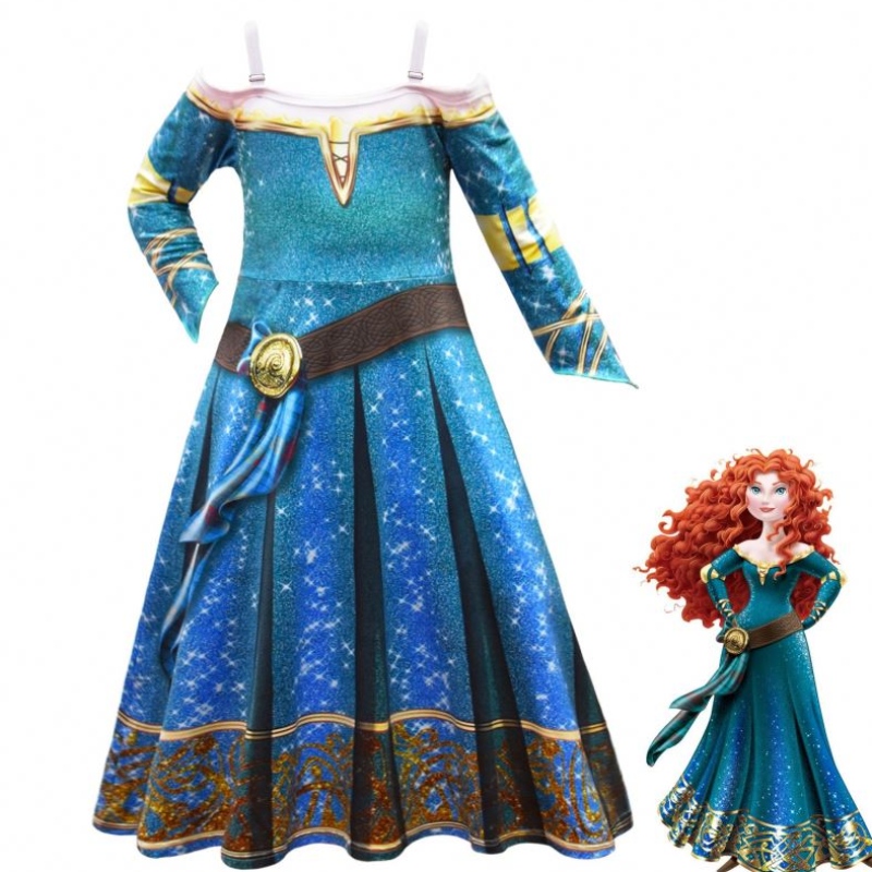 Halloween Braver Legends Merida Cosplay Dress Up Girls \\ 'Dress klänningskjol