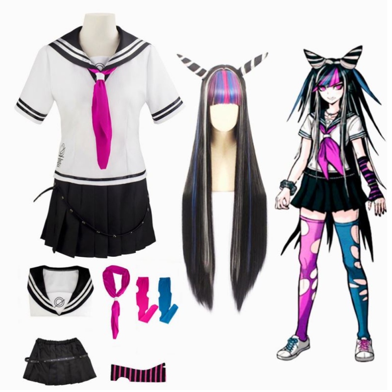 Anime Super Dangan Ronpa 2 Danganronpa Ibuki Mioda klänning enhetlig cosplaydräkt