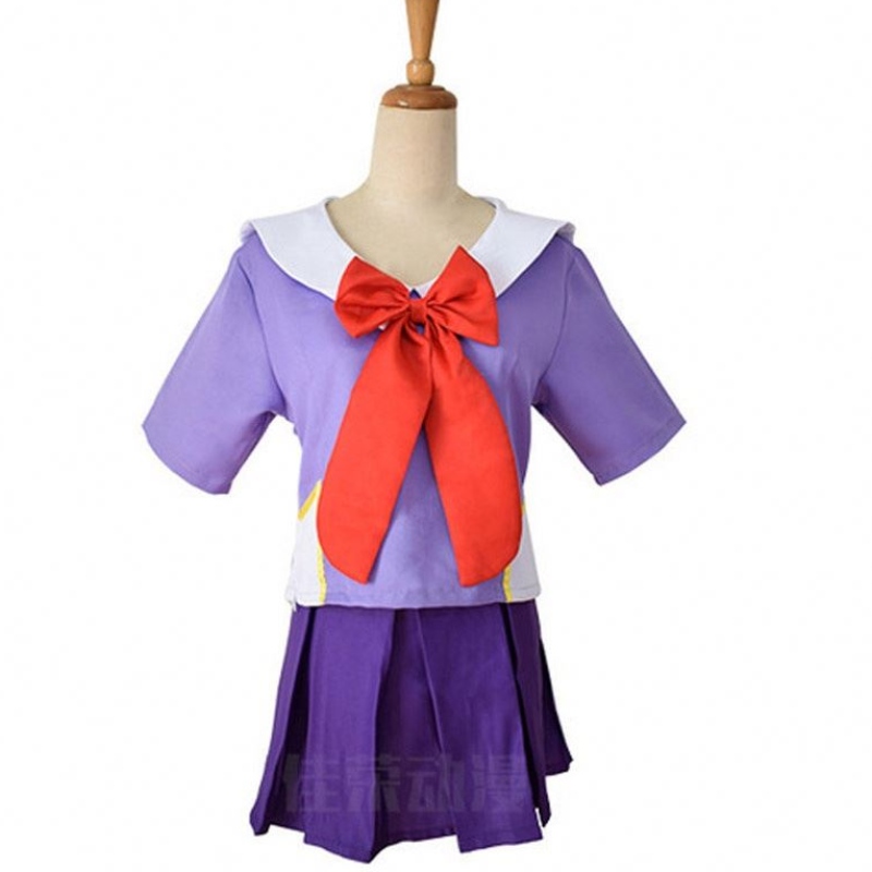 Anime 2nd Mirai Gasai Yuno Lolita Sailor Cosplay Costume Loli Bow Kort kjol Wig Längd 80 cm för kvinnor