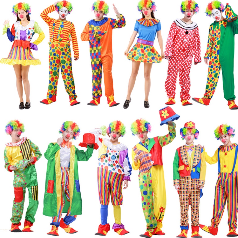 Halloween vuxen clowndräkt för cosplay kostymfest vuxen bar dekoration julfest clown kostym för 2022