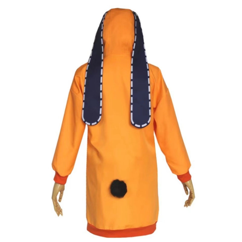 Söt orange kaninrock anime cosplay kostym damer flicka hoodie