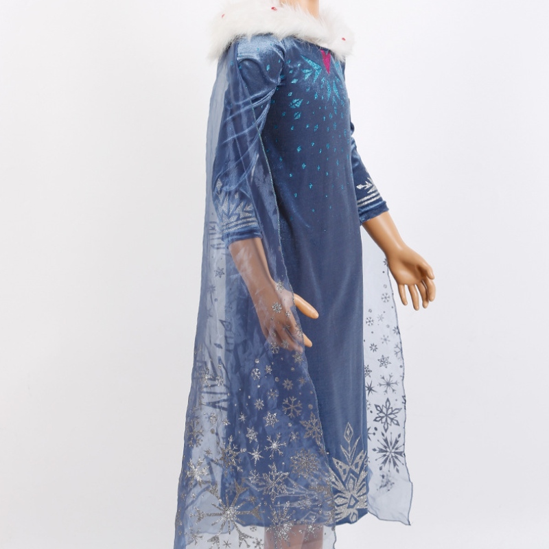 Het Sale äkta Elsa Princess Dress Kids Elsa Cosplay Costume