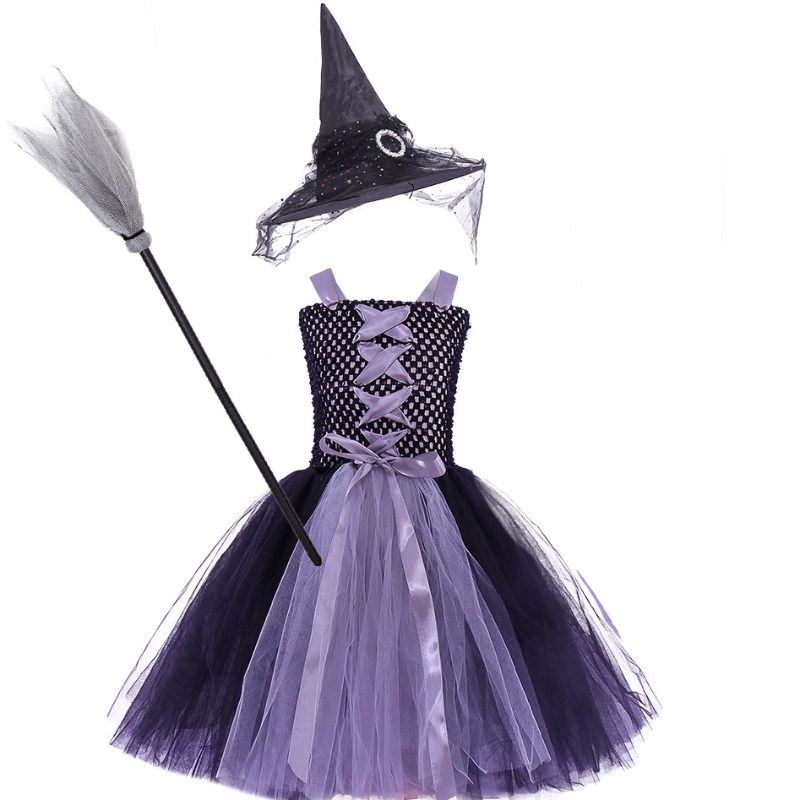 Amazon Hot Seller Novelties Child's Classic Witch Costume Dress and Hat X-XXL