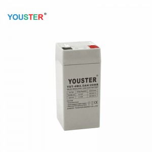 4V 4.5AH uppladdningsbart förseglat blysyrabatteri för LED lätta och små viktvågar