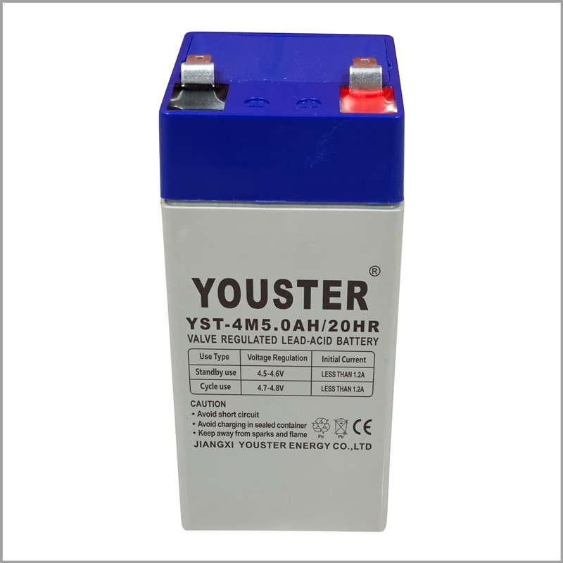 Youster uppladdningsbar liten förseglad blybatteri 4V 5AH 20HR förnödljus/larmsystem
