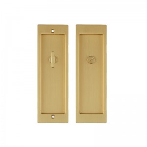 1801-BK Modern Rectangular Pocket Sliding Door Mortise Lock, Heavy Duty Pull Handle for Privacy Function