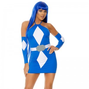 BLUE MEGA POWER SUPERHERO COSTUM