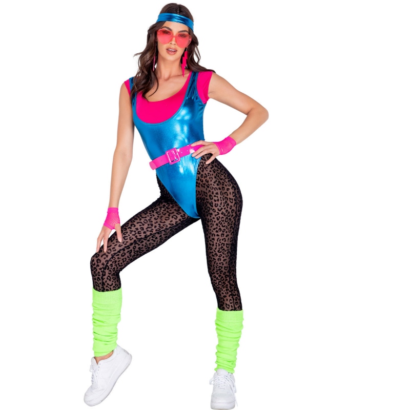 80-talet GLAM WORKOUT BABE COSTUME