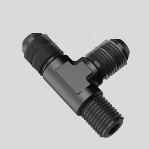 Male Flare Tee Fitting Adapter T Union Bränsleslang Aluminium