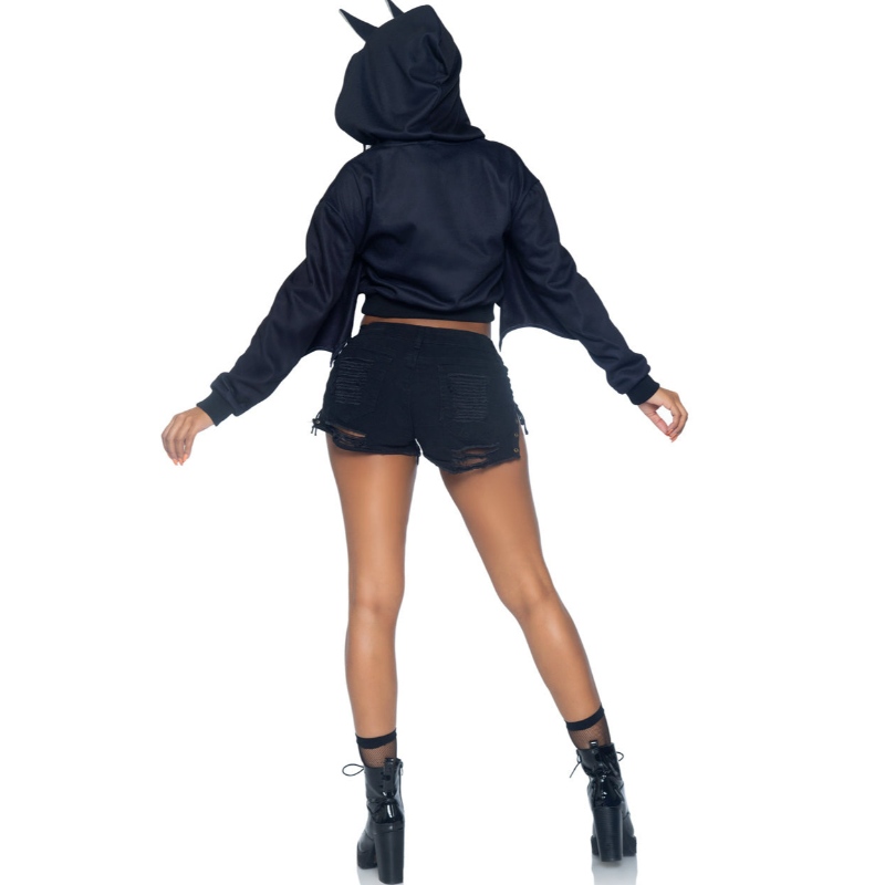 CROPPED BAT HOODIE