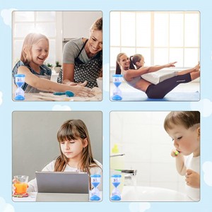 Bestseller Färgglad plastsandtimerklocka 2/3/5/10/15/30 min för barnspel dekor timglas