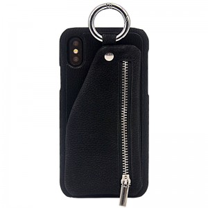 Apple iPhone 8 Mobiltelefonskyddsfodral, manuellt läderskyddsfodral, liten plånbok förvaring mobiltelefonpåse, fallbeständig och vibrationsbeständig läder porslin röd mobiltelefonfodral