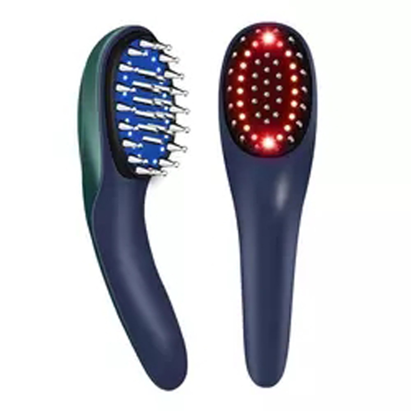 Hårtillväxtkam Electric Laser Head Scalp Massage RF Red Blue Light Anti Hair Lossbehandling EMS Vibration Hårborste