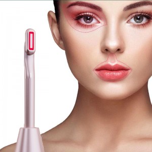 EMS Red Light Eye Wand 360 Deree Rotation, Beauty Eye Massager Wand med 38 ℃ ~ 40 ℃, Eye Cream Booster With Heat/Vibrαtion/Red Mode, Fine Lines Remover