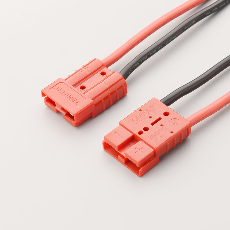 50A elektrisk gaffeltruck batteri laddningskabel kontakt för Anderson Plug Lead till Lug M8 Terminal Harness Wire