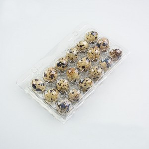 Anpassad trycketikett Clear Plastic Reusable Plastic Quail Egg Tray