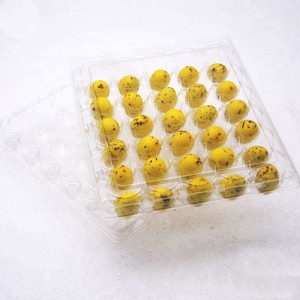 Anpassad trycketikett Clear Plastic Reusable Plastic Quail Egg Tray