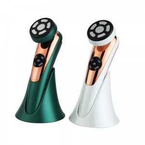 EMS HOT Cold Photon Beauty Instrument Face Skinwhiten Lyft Dra åt ansiktslyftning Skönhetsverktyg USB Portable Electric Face Massager, ansiktsintroduktion Rengöring av hud åtdragning rynka borttagning Het ansiktsintroduktion Skönhet...