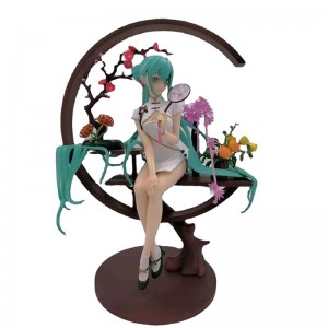 Yun xiang hon vacker flicka första tonen shaohua cheongsam första ton 1/7 sittande hand gör framtida hängsmodell