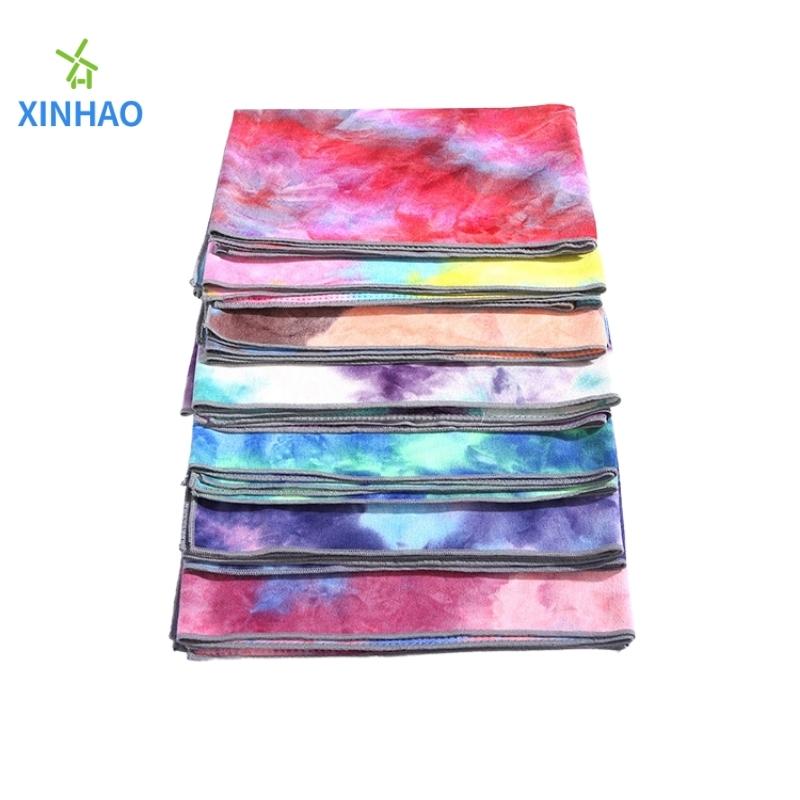 Anti-slip Miljöskyddsbindning tie-dye yoga handduk grossist, hög temperatur tie-dye yogamatt handduk mjuk och svettabsorberande, idealisk för hög temperatur yoga, pilates, fitness